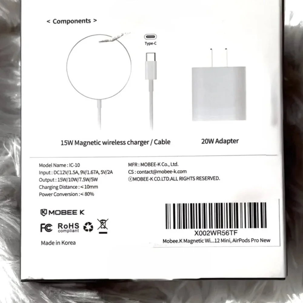 Magnetic Wireless Charger Pad & Charger BLOCK NWT
